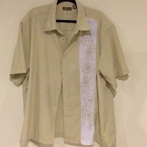 Men’s Big 2XL Cafe Luna Shirt 50-52 Tan